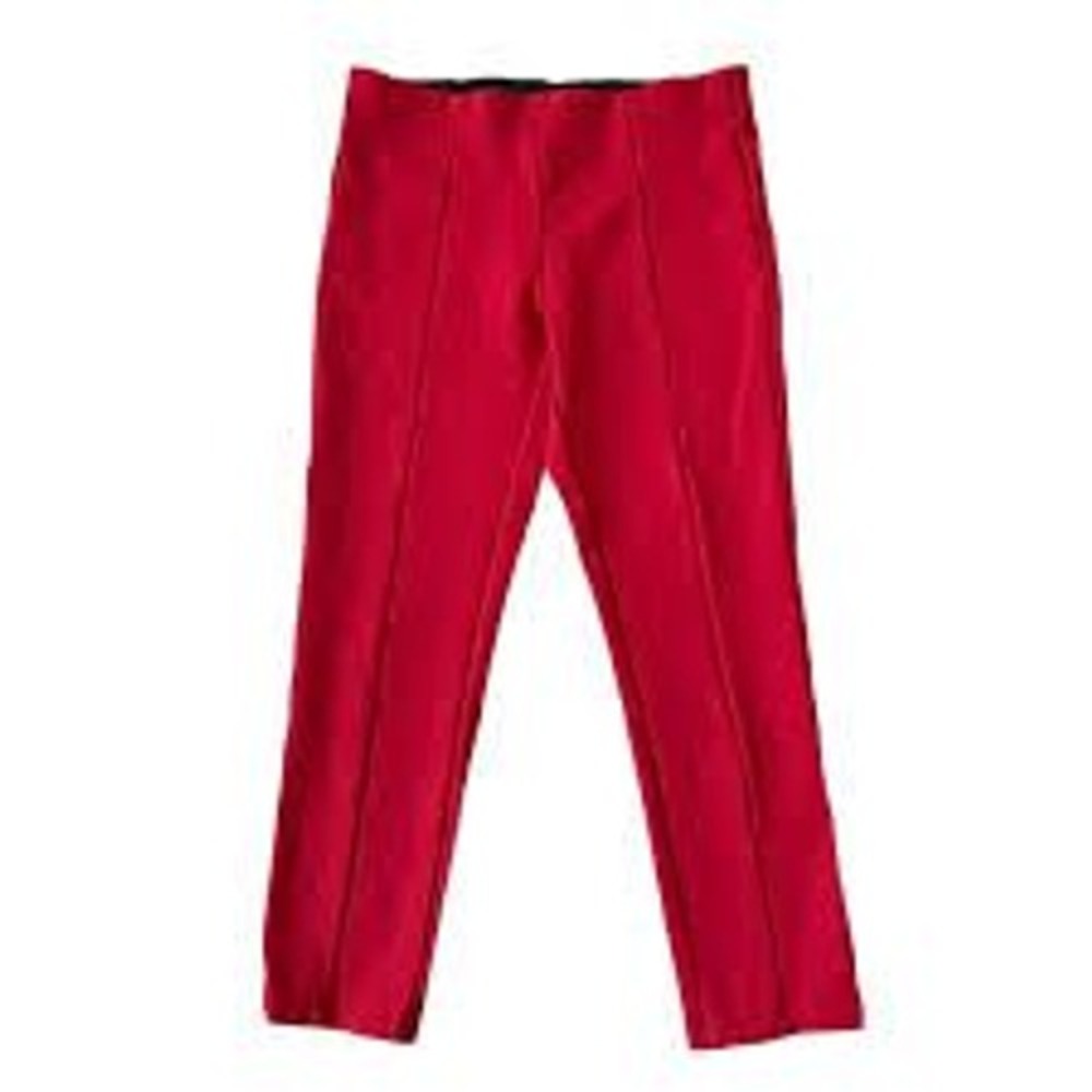 R.Sofia Stitch & Aesthetic Red Stitched Crease Tailored ‎ Women Pants New size M